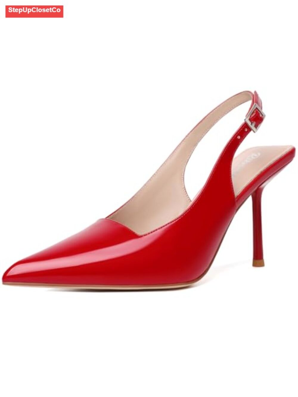 Slingback Pumps Pointed Toe High Heels Wedding Bride Prom Party Evening Shoes